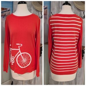 Crown & Ivy Striped Bicycle Sweater